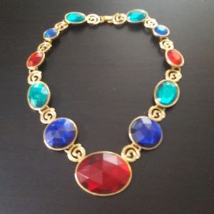 VTG Huge Rhinestone Necklace 1980s